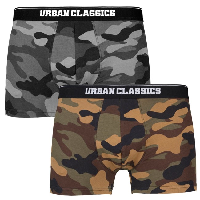 Urban Classics - Boxer Shorts 2-pack wood / dark camo - 3XL
