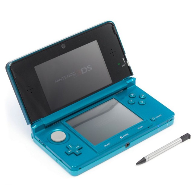 Nintendo 3DS console #Aqua Blue + power supply