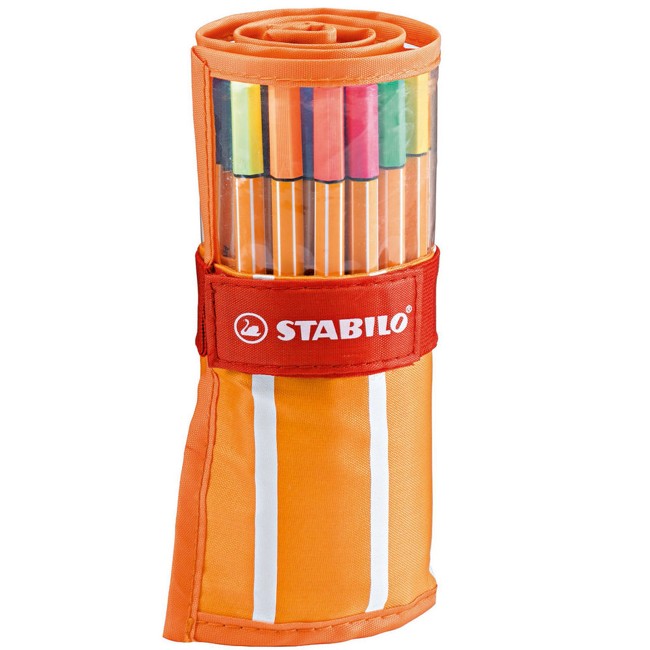 Stabilo - Point 88 Fineliner Ballpoint Pen Rollersæt, 25 stk.