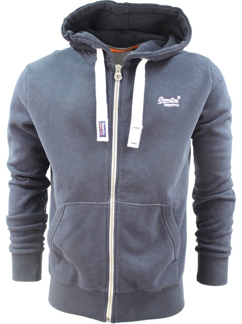 Superdry 'Orange Label' Zip hoodie - Eclipse Navy