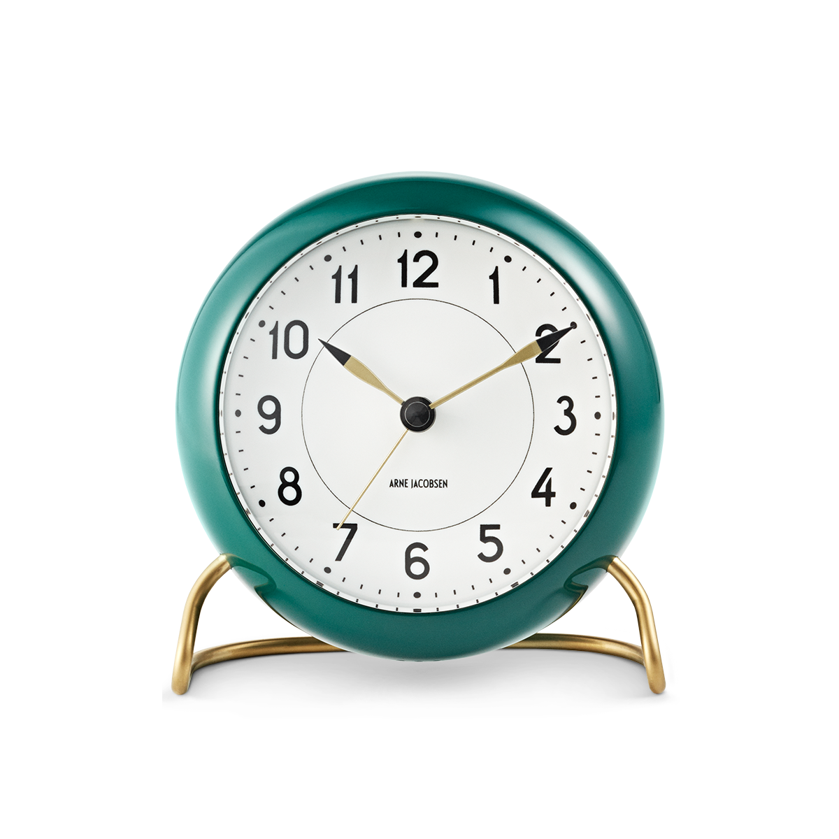 Arne Jacobsen - Station Table ​Clock ​ - Green/White (43677)