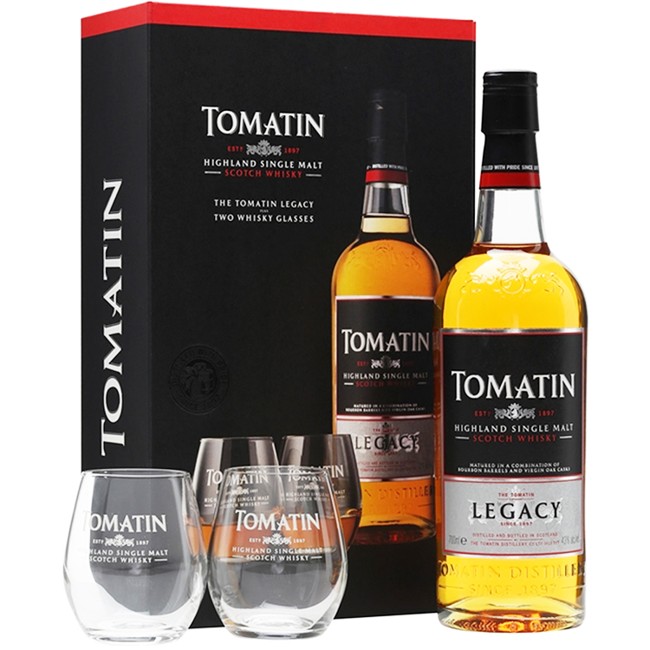 Tomatin - Legacy Whisky Gaveæske Med 2 Glas