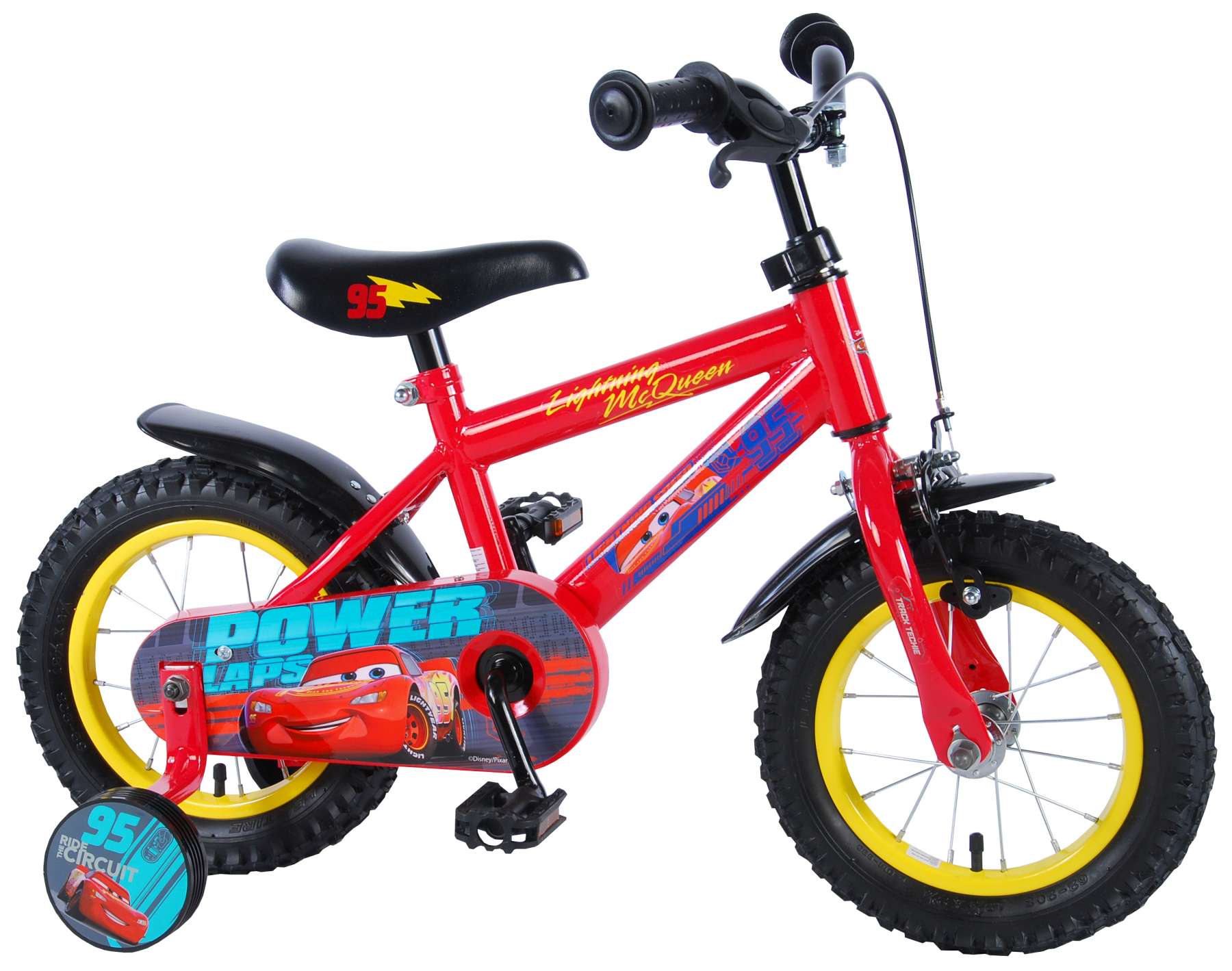 HUFFY Cars 12 Inch Kids Child Bike Bicycle Training Wheels Red Lightning McQueen 