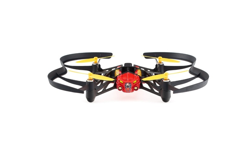 Parrot Airborne Night Blaze – Mini Drone Quadricoptère Rouge – LED Puissantes, Acrobaties, Bluetooth 4, App FreeFlight 3, Carène De Protection – Pour Smartphone