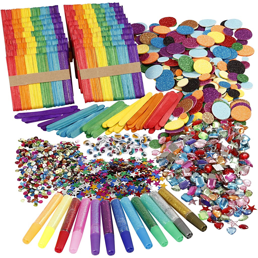 DIY Kit - Glitter&Wood Sticks Mega Set (97435) - Leker