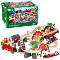 BRIO - Straßen & Schienen Bahn Set Deluxe (33052)