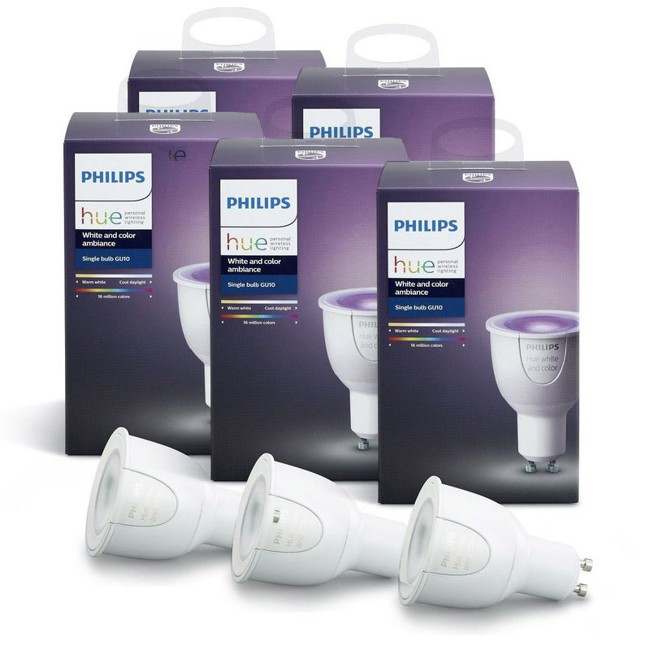 Philips Hue - 5X Single Bulb GU10  Color bundle tilbud