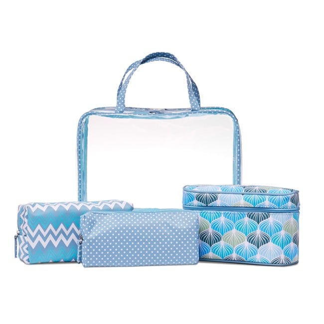 Studio - Transparent Cosmetic Bag Set - Blue