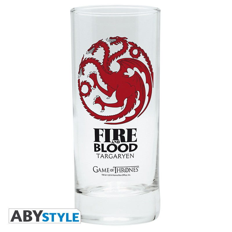 Game of Thrones 290 ml House of Targaryen Fire and Blood Glass Mug