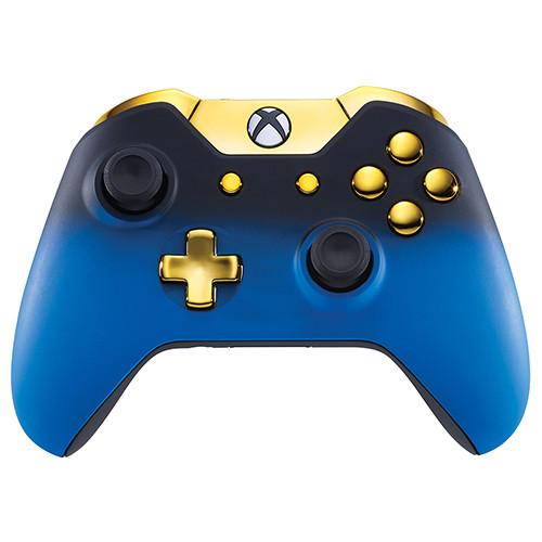 blue and gold xbox one controller