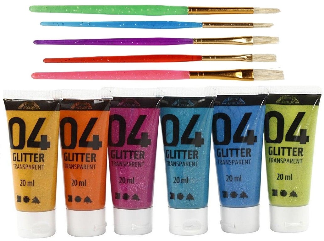 A-Color - Glitter Color and Kids Paint Brushes - Leker