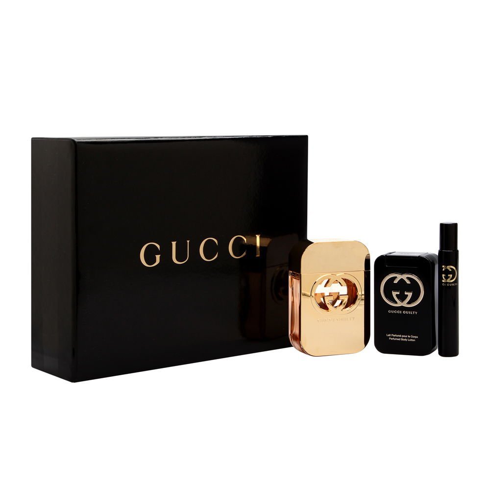 Køb Gucci - Guilty EDT 75 ml + Body Lotion 100 ml + Roller Ball 7,4 ml