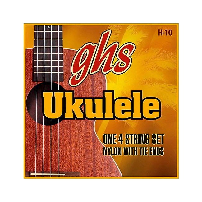 GHS - H10 - String Set For Soprano/Concert Ukulele (Black Nylon)