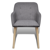 6 pcs Fabric Dining Chair Set with Oak Legs thumbnail-2
