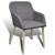 6 pcs Fabric Dining Chair Set with Oak Legs thumbnail-3