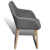 6 pcs Fabric Dining Chair Set with Oak Legs thumbnail-4