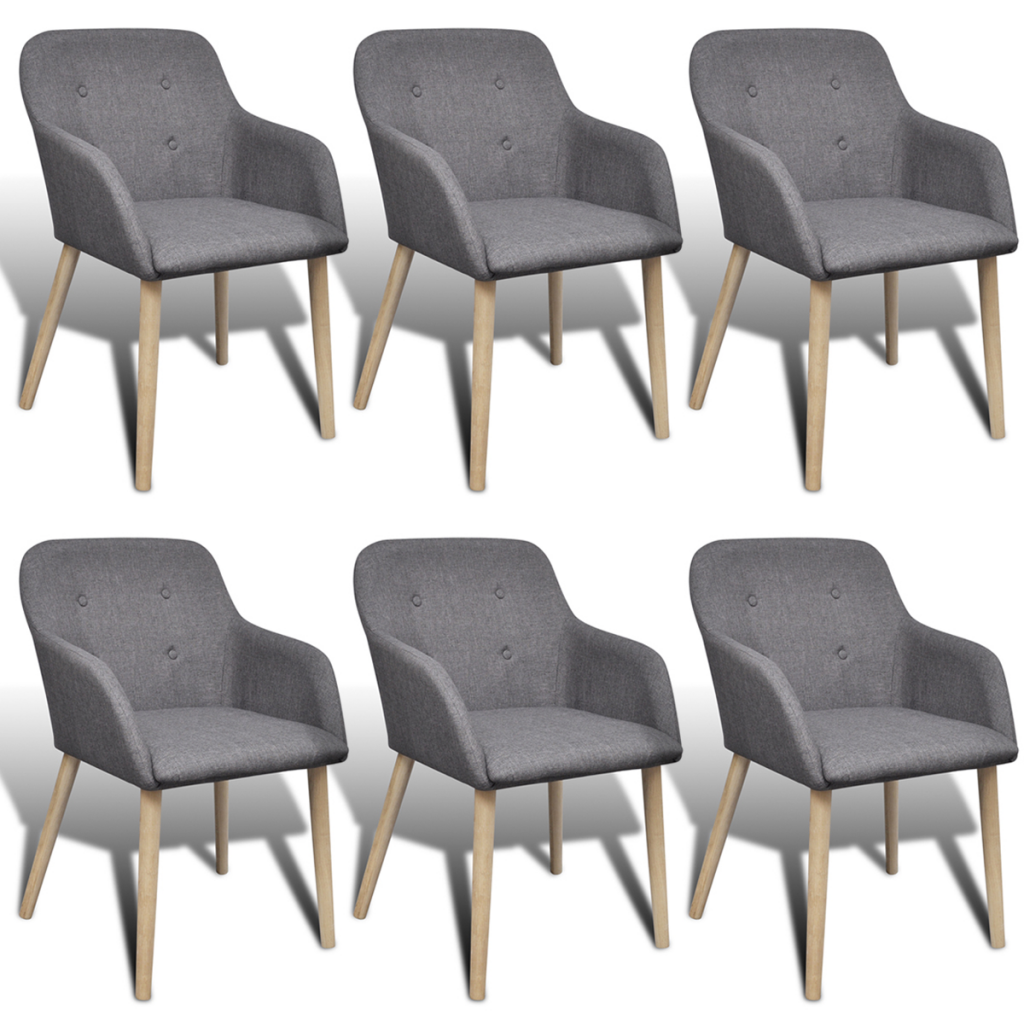 Pcs Fabric Dining Chair Set With Oak Legs, Wayfair Dining Chairs Oak Legs