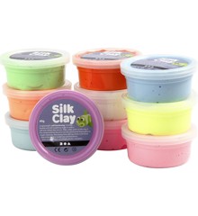 Silk Clay - Mixade Färger (10 x 40 g)