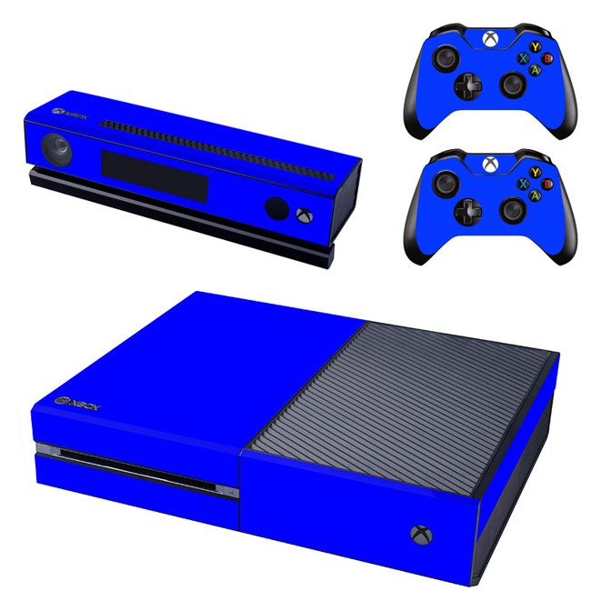 [REYTID] Blue Xbox One Console Skin / Sticker + 2 x Controller Decals & Kinect Wrap - Full Set - Microsoft XB1