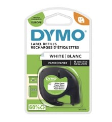 DYMO - LetraTag® Tape Paper 12mm x 4m black on white (S0721510)