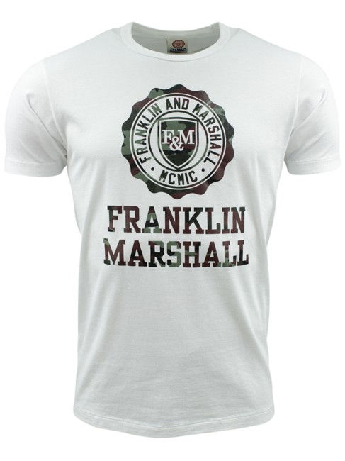 Franklin & Marshall 'Jersey Round' T-shirt - Hvid