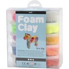 Foam Clay - 10x35 g, mixade färger