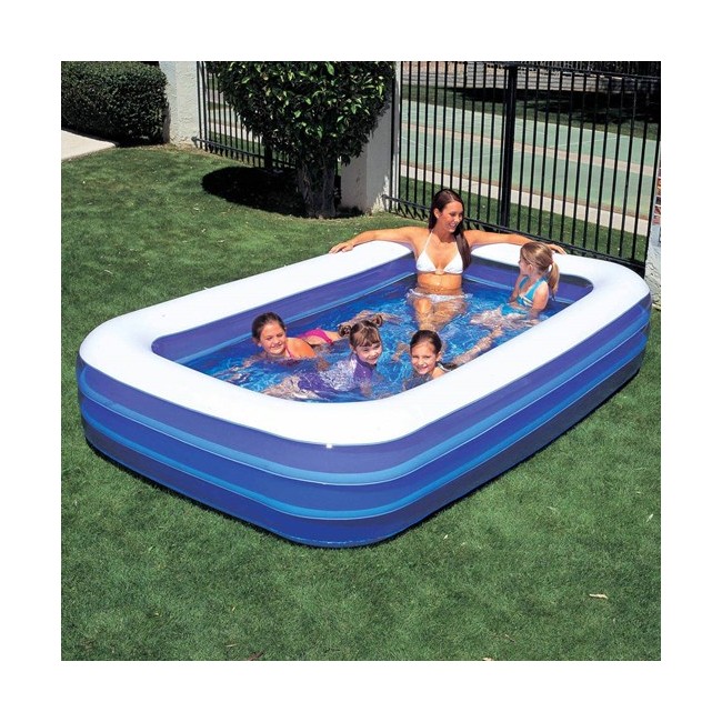 Bestway - Deluxe Blue Rectangular Family Pool 3.05m x 1.83m x 56cm (54009)