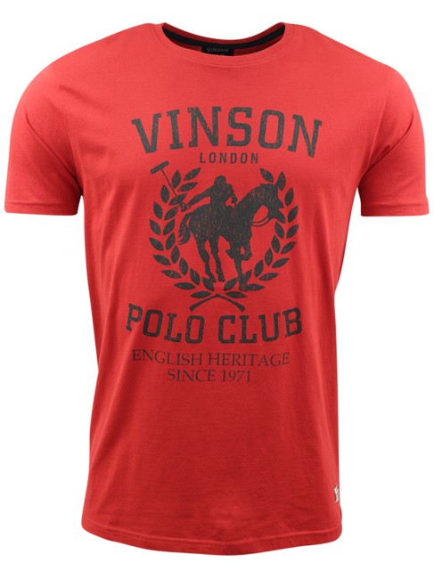 Vinson Polo Club 'Calenne' T-shirt - Crimson Rød