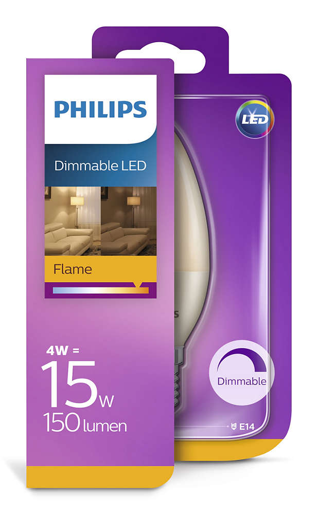 Køb Philips - LED Pære 4W E14