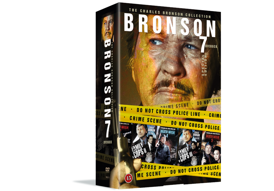 Charles Bronson Collection (7-disc) - DVD - Death Wish 2 - 3 - 4 - 5 and Family of Cops 1-2-3