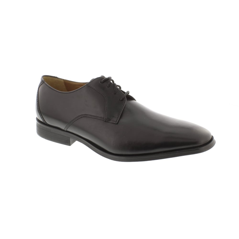 Buy Clarks Gilman Lace - Black Leather Mens Shoes