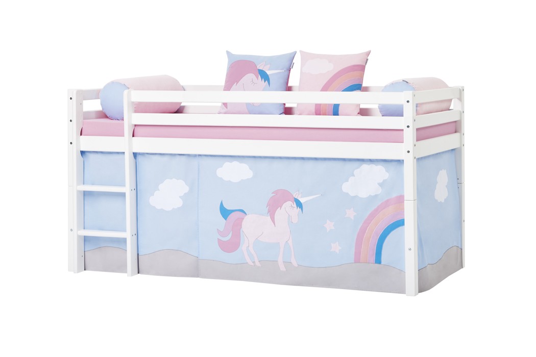 Hoppekids - Play Curtain Half-High Bed 90x200 cm - Unicorn