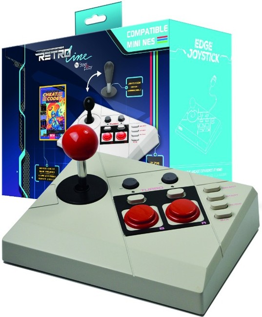 Steelplay Retro Line - Edge Joystick - NES Classic Mini + Cheat Code Book