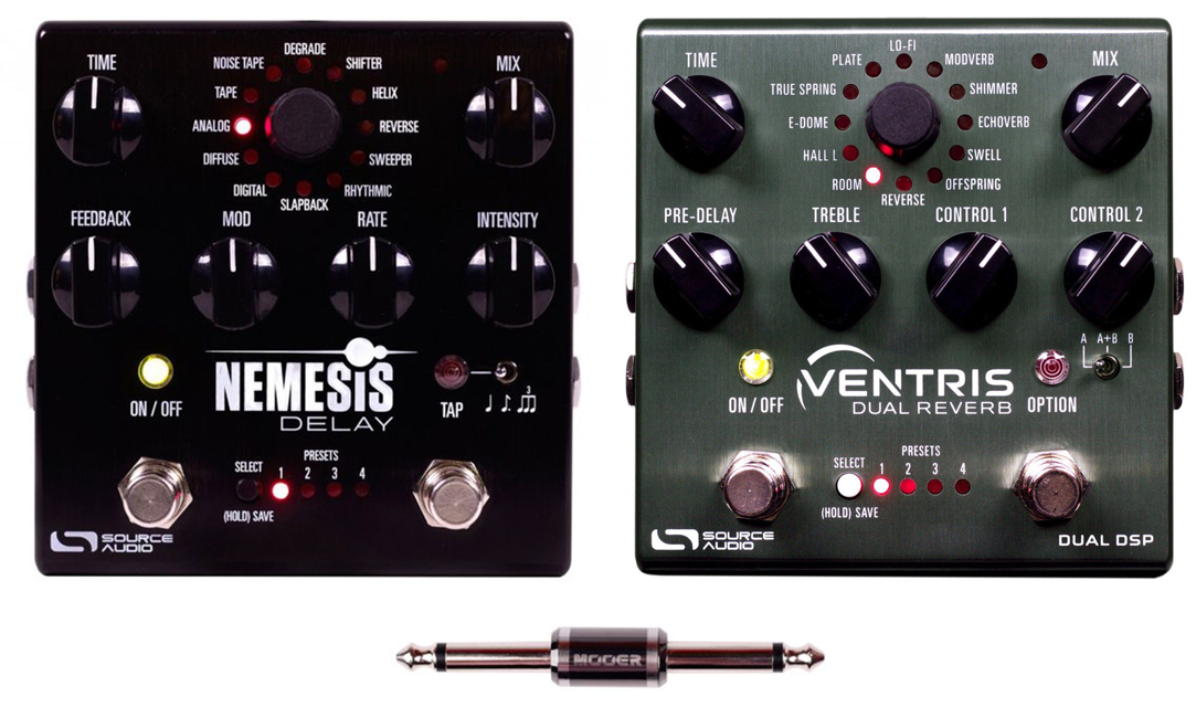Source Audio - Nemesis Delay + Dual Ventris Reverb - Guitar Effekt Pedal Bundle