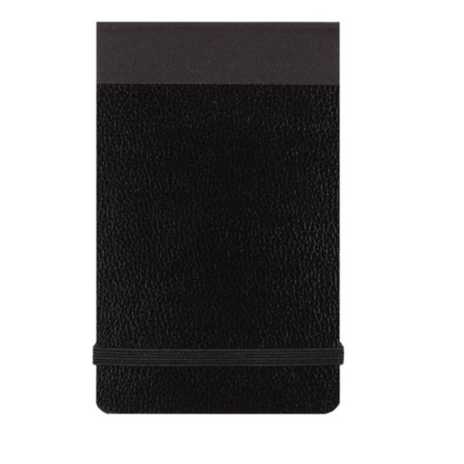 Silvine Black Police Style Pocket Notebook With Elasticated Stiff Cover (1818)