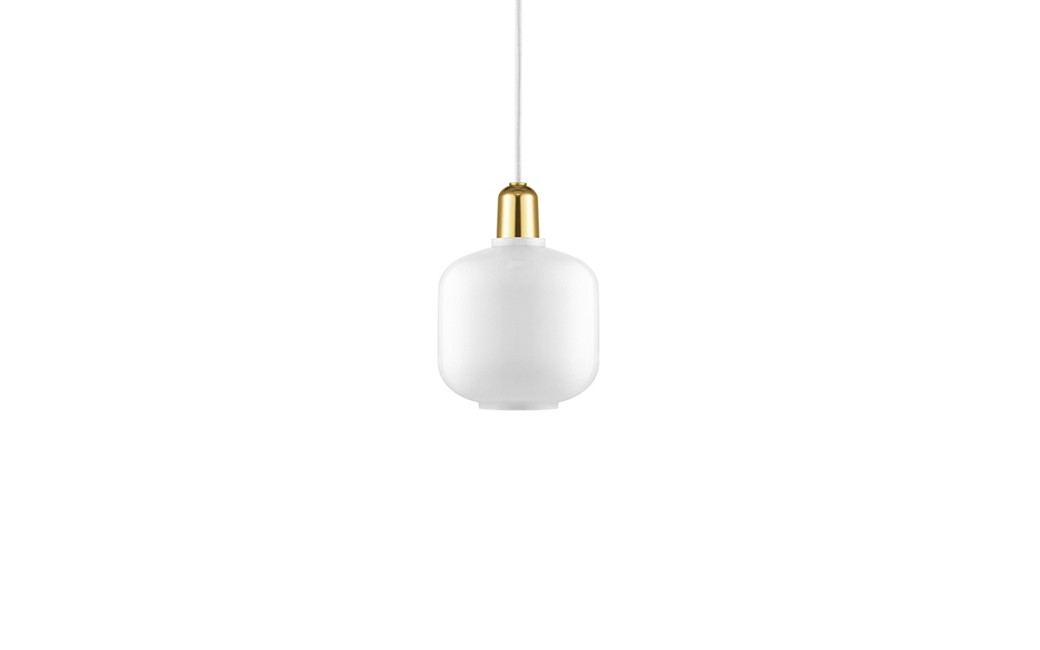 Normann Copenhagen - Amp Lamp Small - Hvid/Messing