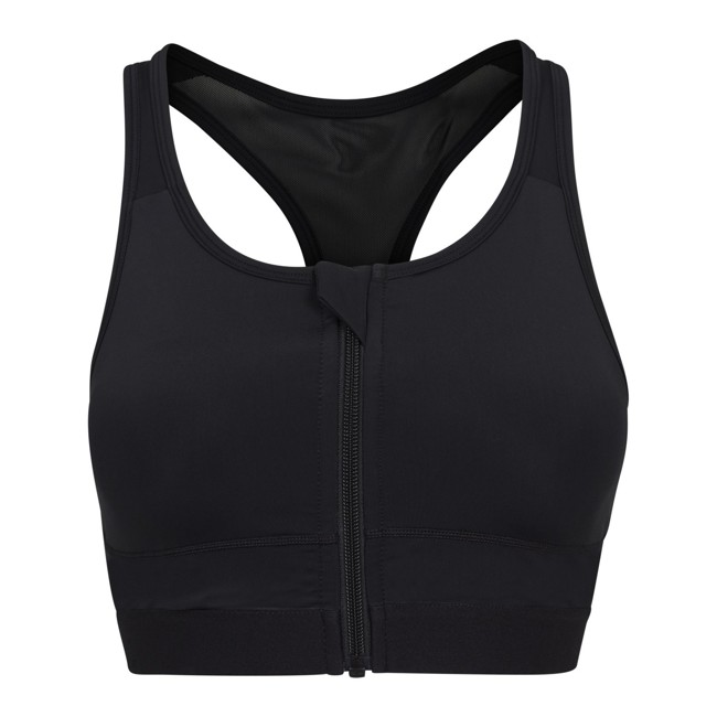 Urban Classics Ladies - Tech Mesh Sports Zipped Bra black