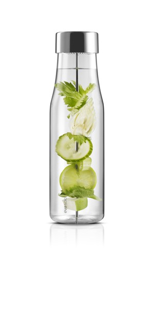 Carafe De Réfrigérateur Eva Solo 1 Litre - Design Scandinave - Verre Borosilicate, Acier Inoxydable - Anti-goutte, Lave-vaisselle - Noir Tissé