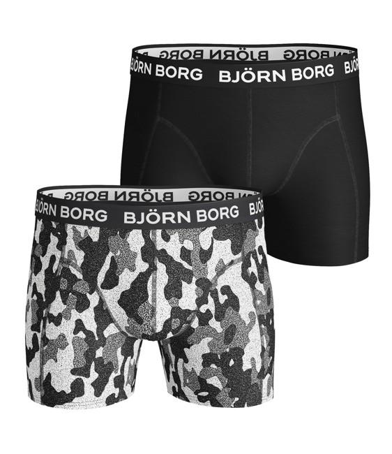 Björn Borg 2 Pack Bark Camo Boxershorts Black