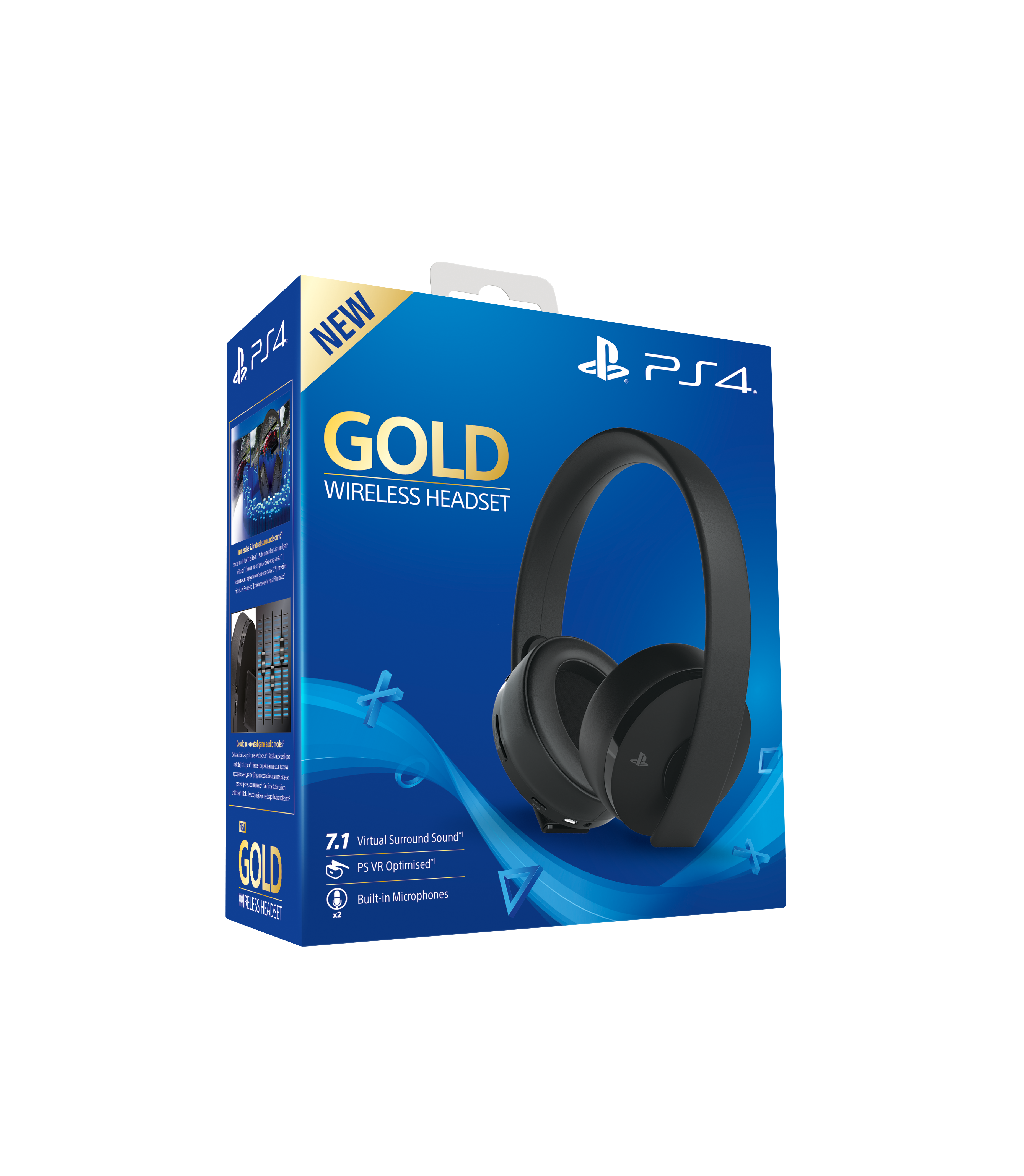 gold wireless headset ps4 microphone