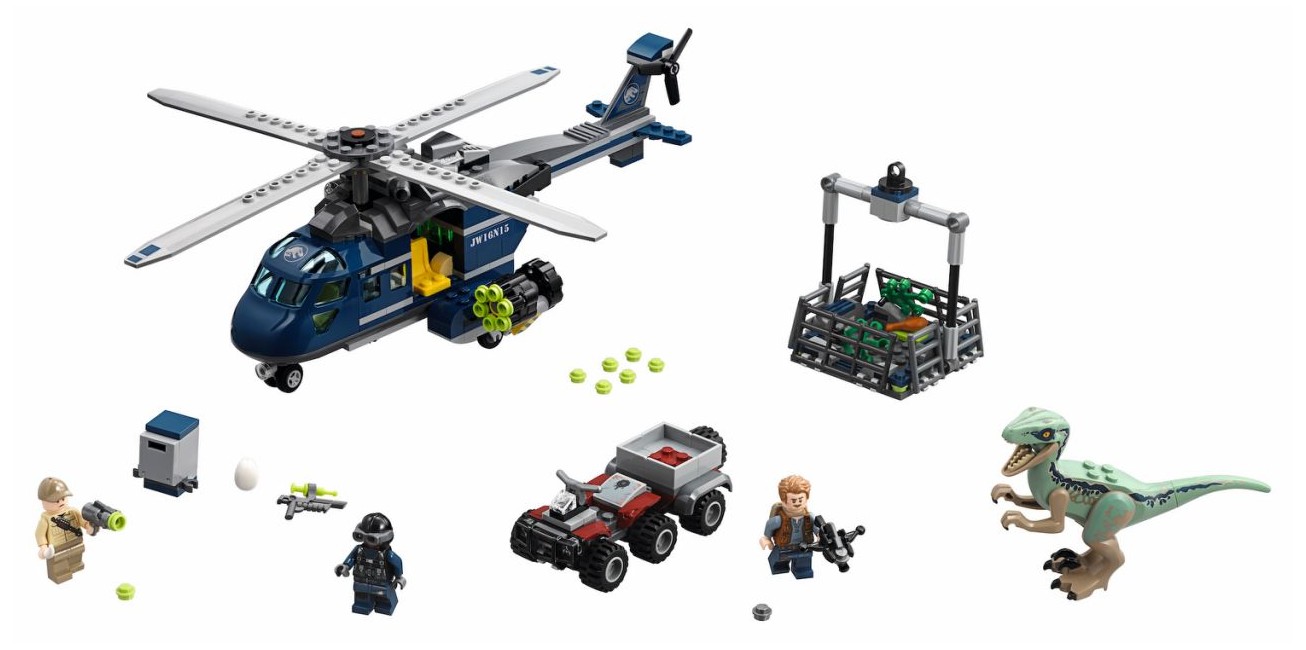 LEGO Jurassic World - Blues helikopterjagt (75928)
