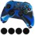 ZedLabz silicone rubber skin grip cover & thumb grip pack for Xbox One controller - camo blue thumbnail-1