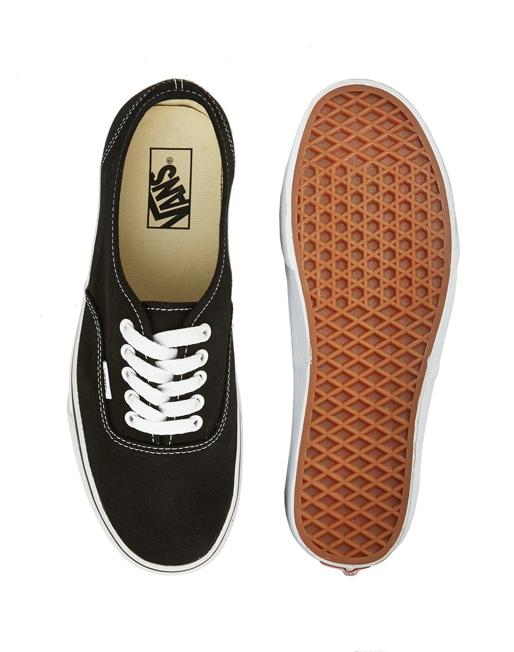 vans authentic plimsolls in black