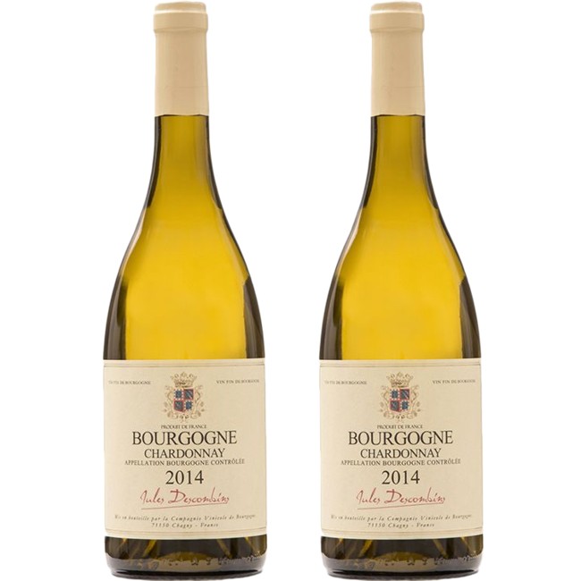 2 x Jules Descombins​ - ​Bourgogne Chardonnay, 94,50 kr. pr. fl.