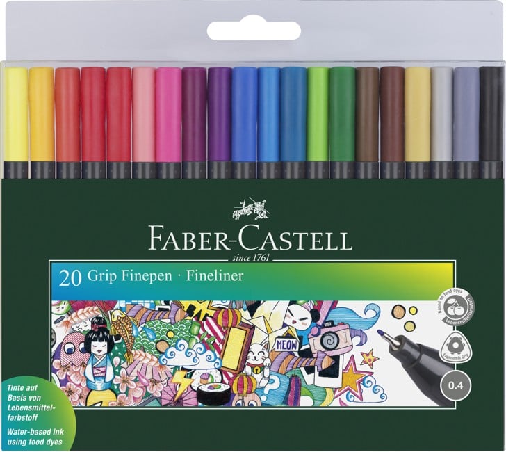 Faber-Castell - Grip Finepens, 20 kpl