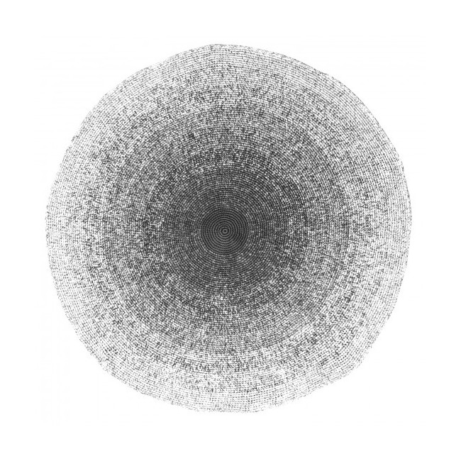 Sebra - Hæklet gulvtæppe - Sort/Hvid, gradient (4003301) 