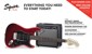 Squier By Fender - HSS Stratocaster - Elektrisk Guitar Start Pakke (Candy Apple Red) thumbnail-1