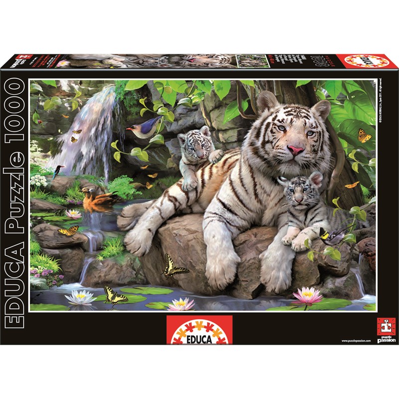 Buy Educa - Puzzle 1000 - Bengal White Tigers (014808)