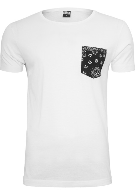 Urban Classics 'Contrast Pocket' T-shirt - Hvid