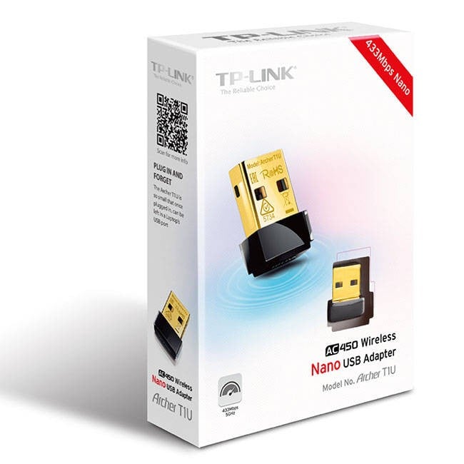 TP-LINK Archer T1U 433Mbps AC Wireless Nano USB Adapter Dongle 5GHz Soft AP Mode
